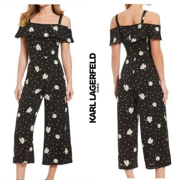 Karl Lagerfeld Pants Jumpsuits Karl Lagerfeld Black Daisy